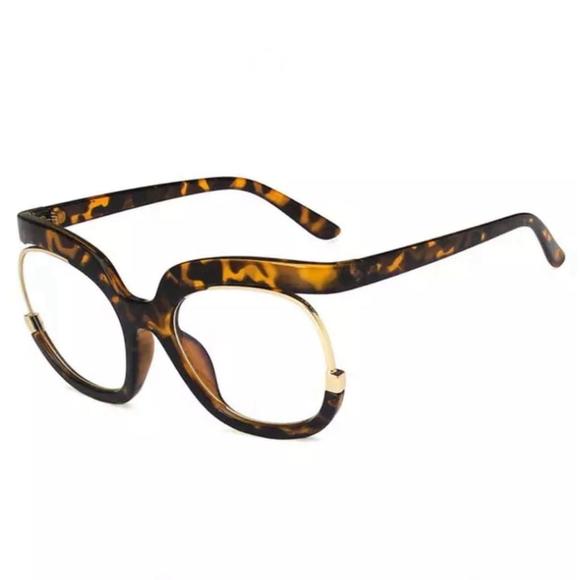 Clear Blue Ray Blocking Eyeglasses Large Glasses Frame Spectacle Frame for Women - Picture 3 of 5